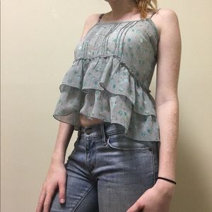 Aeropostale Cropped Flowy Tank Top